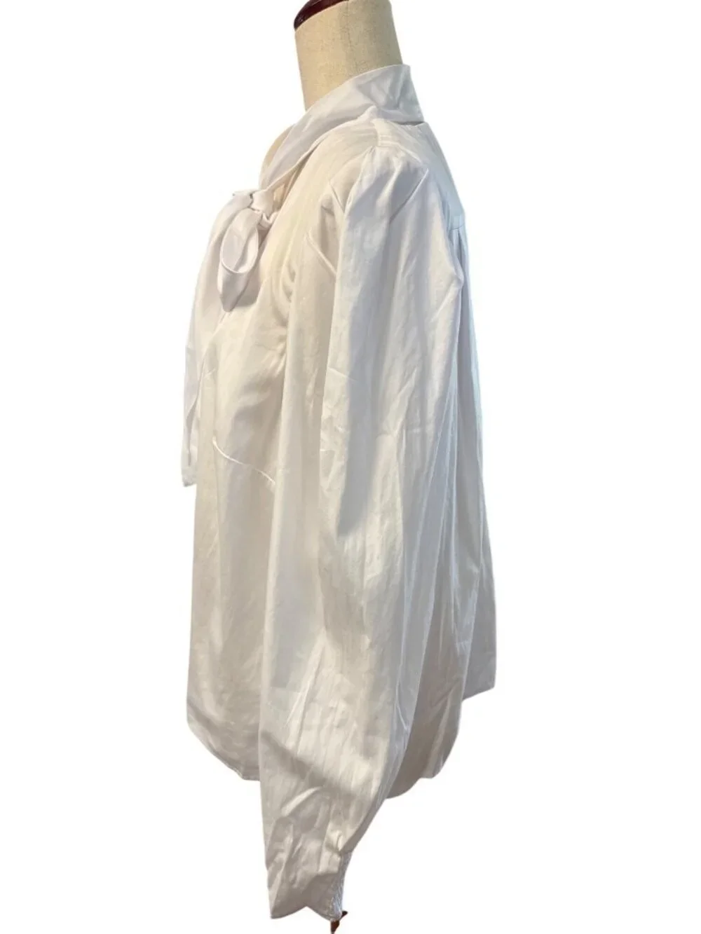 Madewell Womens V-Neck Button Front Top~Size XL~White Cotton Poplin NWD L14 46